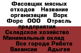 Фасовщик мясных отходов › Название организации ­ Ворк Форс, ООО › Отрасль предприятия ­ Складское хозяйство › Минимальный оклад ­ 27 000 - Все города Работа » Вакансии   . Адыгея респ.,Адыгейск г.